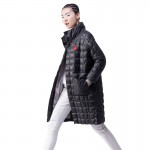 Toyouth Autumn & Winter Long Style Parkas Women Botton Collarless Thicken Loose Coats Female