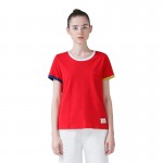 Toyouth Basic T Shirt Women Summer Short Sleeve  O-Neck Cotton All-Match Tees Tops Female Color Patchwork Casual T-Shirts