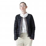 Toyouth Down Coat Jacket 2017 Women Autumn Winter Long Sleeve 80% White Duck Down Black Short Coat