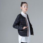 Toyouth Down Coat Jacket 2017 Women Autumn Winter Long Sleeve 80% White Duck Down Black Short Coat
