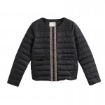 Toyouth Down Coat Jacket 2017 Women Autumn Winter Long Sleeve 80% White Duck Down Black Short Coat