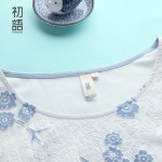 Toyouth New Women Summer Dresses Solid Flower Print Patchwork Batwing Sleeve Dress Ladies Loose Mid-Calf Slim Dress