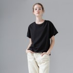 Toyouth T-Shirts 2017 Summer Women T Shirt Cotton Casual Embroidery Solid Color Short Sleeve O-Neck Tees Tops