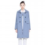 Toyouth Trench Coat 2017 Spring Women Turn Down Collar Coats Loose Straight Double-Breasted Overcoats