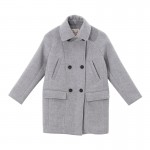 Toyouth Winter New Brief Cocoon Wool Blends Women Long Wollen Coats Loose Casual Trench Coats