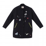 Toyouth Winter New Wool Blends Women Preppy Style Embroidery Medium Long Coats Slim Single Breasted Outwears