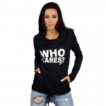 Trade Dress Aliexpress Eaby Hot Stamp Letters Hooded with Double Collar Long Sleeved Loose Casual T-shirt