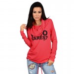 Trade Dress Aliexpress Eaby Hot Stamp Letters Hooded with Double Collar Long Sleeved Loose Casual T-shirt