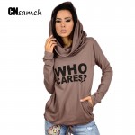 Trade Dress Aliexpress Eaby Hot Stamp Letters Hooded with Double Collar Long Sleeved Loose Casual T-shirt