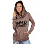 Trade Dress Aliexpress Eaby Hot Stamp Letters Hooded with Double Collar Long Sleeved Loose Casual T-shirt