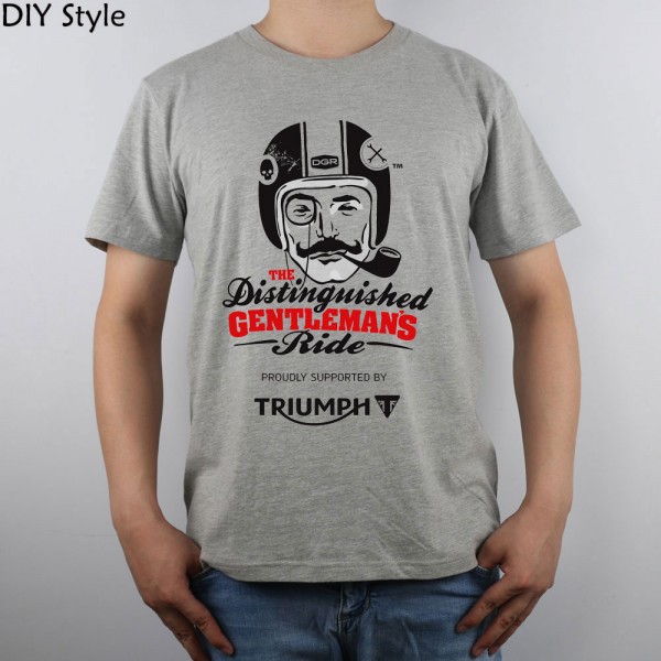 Triumph Distinguished Gentlemen in Action T-shirt Top Pure Cotton Men T shirt New Design High Quality