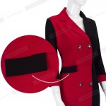 Turn-down Collar Sexy V Neck Pencil Contrast Color Fashion Autumn Winter Womens Casual Business Office Dress For Work B273