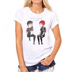 Twenty One Pilots T Shirt 2017 Fashion Women's Summer Rock Roll Pattern T-shirt Women Casual 21 Pilots Short Sleeve Tee Shirts