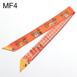 Twilly  hot sale new Fashion High-quality  Printed carriage Silk Scarf Small Ribbon  Women headband wrapping printed headwear