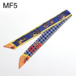 Twilly  hot sale new Fashion High-quality  Printed carriage Silk Scarf Small Ribbon  Women headband wrapping printed headwear