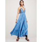 US summer fashion stripless long dress women's new freedom embroidery hippie dresses sexy backless large hem maxi holiday dress