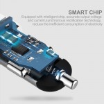 USAMS Car Charger Max 2.1A Dual USB Port Mobile Phone Adapter Car-Charger for iPhone Samsung LG With Micro & Type C USB cable