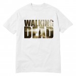 USAprint Fashion The Walking Dead Print Tee Shirts Male Movie Logo Men Clothing Cotton Man Camisetas Homme Graphic Top Wholesale