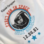 USSR CCCP Soviet cosmonaut Yuri Gagarin T-shirt Top Lycra Cotton Men T shirt New Design High Quality Digital Inkjet Printing