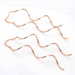 USTAR NEW Long wave drop earrings for women White gold color Fashion Jewelry Earrings female gift brincos Bijoux Top Quality