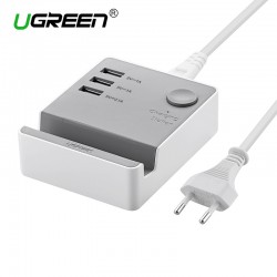 Ugreen 3 Ports phone charger Desktop USB Charger Portable Tarvel EU Plug Wall Charger Adapter for iPhone 6 Mobile laptop Charger