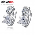 Uloveido Angel Stud Earring Earings Fashion 925 Sterling Silver Crystal Earrings for Women Nickel Free Wholesale Jewelry DML51