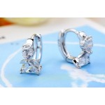 Uloveido Angel Stud Earring Earings Fashion 925 Sterling Silver Crystal Earrings for Women Nickel Free Wholesale Jewelry DML51
