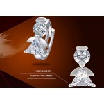 Uloveido Angel Stud Earring Earings Fashion 925 Sterling Silver Crystal Earrings for Women Nickel Free Wholesale Jewelry DML51