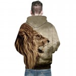 Unisex 3D hoodies men tiger sweatshirt men's harajuku brand clothing sweatshirt 3d mens lion hoodie plus size S-3XL pullover