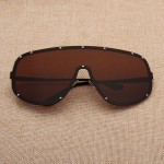 Unisex One piece Polarized Men's Sunglasses Women Steampunk Goggles 2017 Black Sun Glasses For Men Female Hip Hop Big Shades