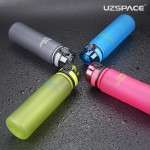 Uzspace Water Bottle Tritan Material My Sports Drink Plastic Bottle 350ml 500ml 650ml 1000ml Bpa Free