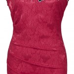 VESTLINDA Elegant Vintage Office Work Dress Women Bodycon Dress Short Sleeve Floral Embroidered Sheath Evening Night Party Dress