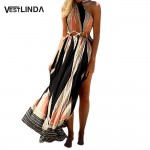 VESTLINDA Ethnic Printed Bohemian Women Summer Boho Split Long Dress Wrap Hollow Out Sleeveless Backless Women Maxi Beach Dress VESTLINDA Ethnic Printed Bohemian Women Summer Boho Split Long Dress Wrap Hollow Out Sleeveless Backless Women Maxi Beach Dress