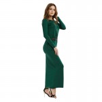 VESTLINDA Vintage Vestidos Longo Jurken Women Maxi Dress Full Sleeve Casual Dress Autumn A Line Solid Ropa Mujer Long Dress