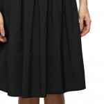 VESTLINDA Vintage Women Dress 2017 Sping Ladies Round Collar Solid Color Sleeveless A-Line Party Dress Elegant Knee Length Dress
