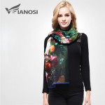 [VIANOSI]  Newest Design Bandana Printing Winter Scarf Women Shawls Thicken Warm Scarves Wool Brand Scarf Woman Wrap VA070