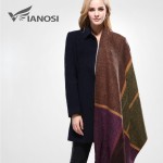 [VIANOSI]  Stylish Warm Blanket Scarf Woman Gorgeous Wrap Long Tassel Plaid Thick Brand Shawls and Scarves for Women VA089