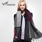 [VIANOSI]  Stylish Warm Blanket Scarf Woman Gorgeous Wrap Long Tassel Plaid Thick Brand Shawls and Scarves for Women VA089