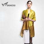 [VIANOSI] 2016 Fashion bandana Luxury Scarve Woman Brand Silk Scarf Women Shawl High Quality Print hijab VA018