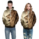 VMT 2017 Men's Hoodie Explosion Lion 3D Digital Printing Fashion  Hoodies Cap Windbreaker Jacket 3d Sweatshirts