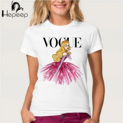 VOGUE punk princess print T Shirt 2016 summer fashion women t-shirt funny Harajuku short sleeve casual tees lovrly tops