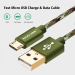 VOXLINK Nylon 1m/2m/3m Micro USB Cable Type C 8 Pin Fast Charging USB Cable For iPhone 7 6s 5s Samsung Huawei HTC Sony Xiaomi