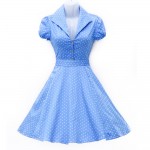 Vestidos Summer Women Dress Polka Dot Short Sleeve Retro Casual Robe Rockabilly Party Dress 50s 60s Pinup Swing Vintage Dresses