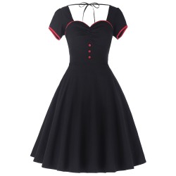 Vestidos Women Dress 2017 Sexy Backless Retro Vintage 50s Dresses Summer Lady Clothes Elegant Robe Rockabilly Party Swing Dress