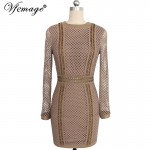 Vfemage Sexy Elegant Geometry High Waist Fashion Womens Girl Ladies Cool Chic Party Evening Casual Zipper Short Mini Dress 4551