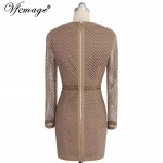 Vfemage Sexy Elegant Geometry High Waist Fashion Womens Girl Ladies Cool Chic Party Evening Casual Zipper Short Mini Dress 4551