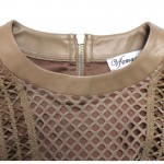 Vfemage Sexy Elegant Geometry High Waist Fashion Womens Girl Ladies Cool Chic Party Evening Casual Zipper Short Mini Dress 4551