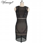 Vfemage Sexy Hollow Out See Through Transparent Geometry High Waist Fashion Womens Girl Ladies Cool Chic Party Casual Dress 4513