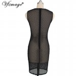 Vfemage Sexy Hollow Out See Through Transparent Geometry High Waist Fashion Womens Girl Ladies Cool Chic Party Casual Dress 4513