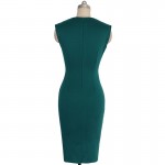 Vfemage Womens Celebrity Elegant Vintage Ruched Pinup Wear To Work Office Business Casual Party Fitted Bodycon Pencil Dress 2095